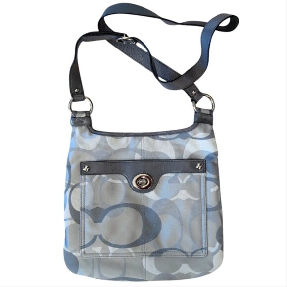 Coach Blue and Gray Crossbody Bag - Picture 1 of 9